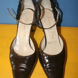 Christian Dior brown leather leather heels (8cm)  size 8.5
